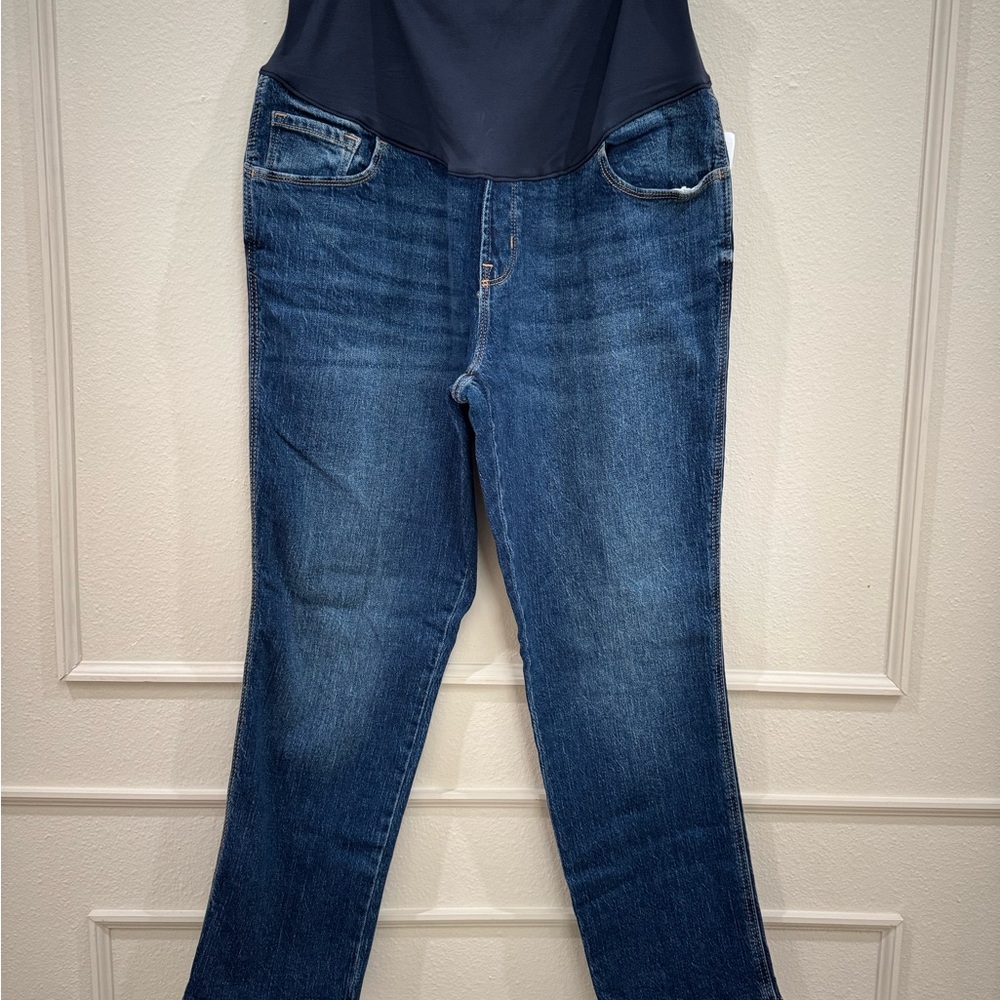 Old Navy Women's Straight Leg Jeans - Dark Blue